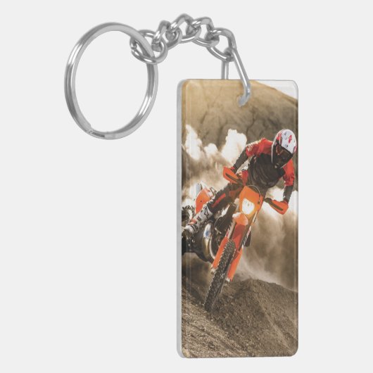 Motocross Rider Sleutelhanger (Voorkant Links)