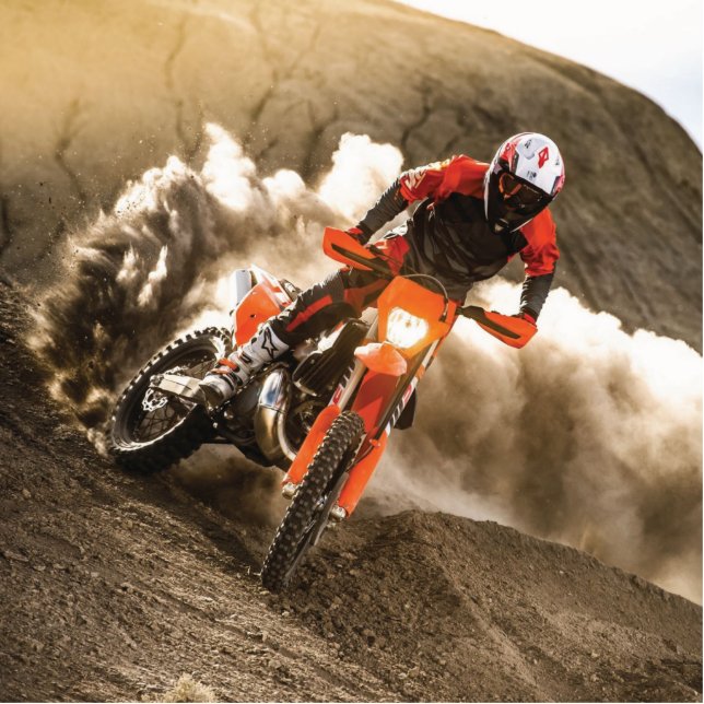 Motocross Rider Staand Fotobeeldje (Voorkant)