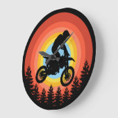 MOTOCROSS RIDER  SUNSET GROTE KLOK (Hoek)