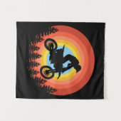 MOTOCROSS RIDER SUNSET WANDKLEED (Voorkant (horizontaal))