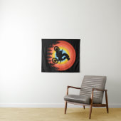 MOTOCROSS RIDER SUNSET WANDKLEED (In Situ (horizontaal))