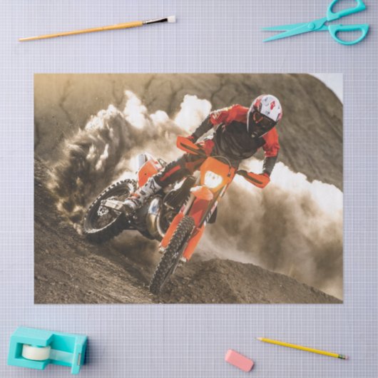 Motocross Rider Tissuepapier (Craft)