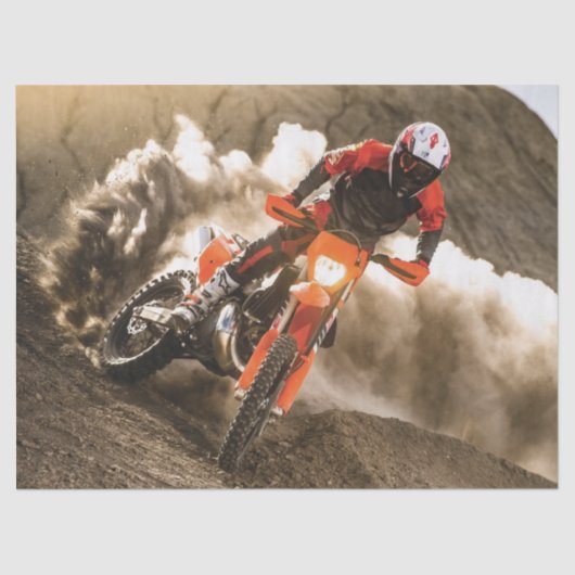 Motocross Rider Tissuepapier (Voorkant)