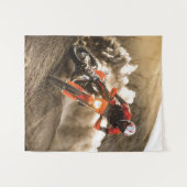 Motocross Rider Wandkleed (Voorkant (horizontaal))