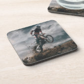 motocross rijder bier onderzetter (Linkerzijde)