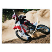 Motocross rijder gooit kussen groot cadeauzakje (Achterkant)