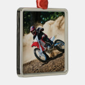 Motocross rijder gooit kussen metalen ornament (Rechts)