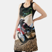 Motocross rijder gooit kussen schort (Insitu)