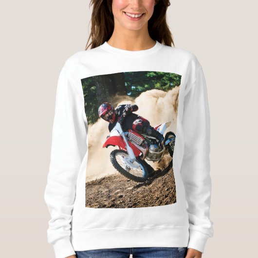 Motocross rijder gooit kussen trui (Voorkant)