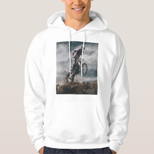 Motocross rijder hoodie (Voorkant)