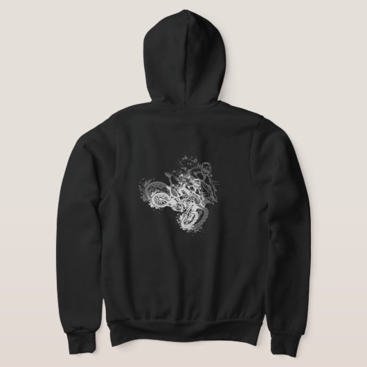 motocross rijder hoodie (Laag Achter)
