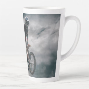 Motocross rijder latte mok