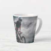 Motocross rijder latte mok (Rechterhoek)