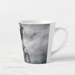 Motocross rijder latte mok