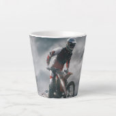 Motocross rijder latte mok (Voorkant)