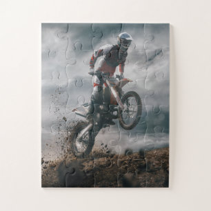 Motocross rijder legpuzzel