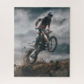 Motocross rijder legpuzzel (Verticaal)