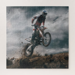 Motocross rijder legpuzzel