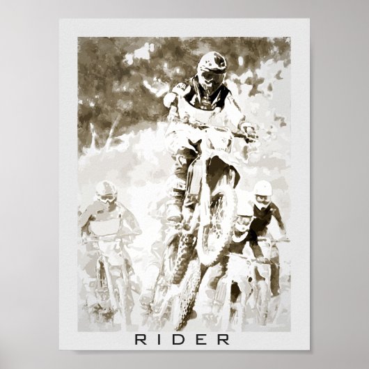 Motocross rijder poster (Voorkant)