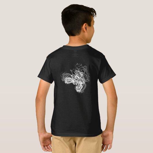 motocross rijder t-shirt (Achterkant volledig)
