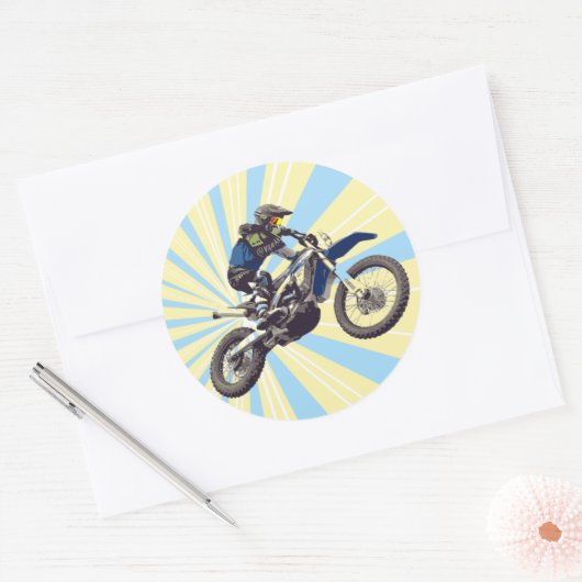Motocross Ronde Sticker (Envelop)