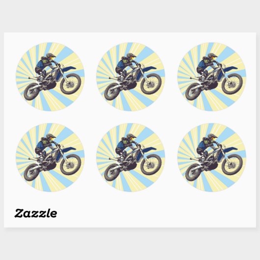 Motocross Ronde Sticker (Vel)