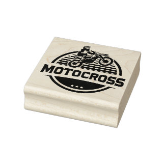 Motocross Rubber Stamp Rubberstempel