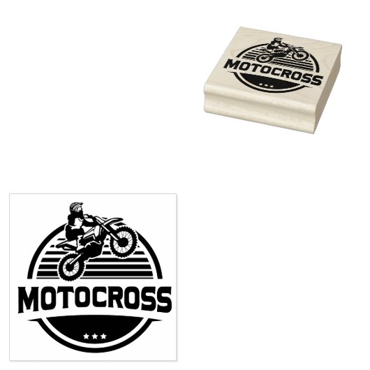 Motocross Rubber Stamp Rubberstempel (Gestempeld)