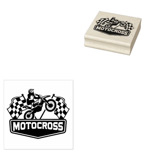 Motocross Rubber Stamp Rubberstempel (Gestempeld)