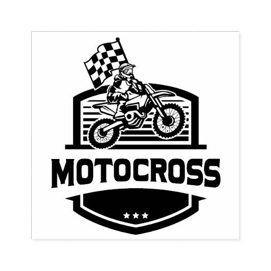Motocross Rubber Stamp Rubberstempel (Afrduk)