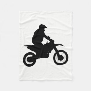 Motocross Silhouette Fleece Deken