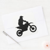 Motocross Silhouette Vierkante Sticker (Envelop)
