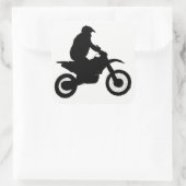 Motocross Silhouette Vierkante Sticker (Tas)