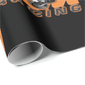 Motocross sinaasappel cadeaupapier (Rol Hoek)