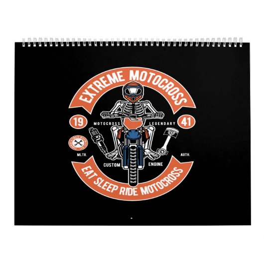 motocross slaapt op motocross kalender (Hoes)