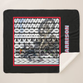 Motocross Sports Dirt Biker Persoonlijk Sherpa Deken (Voorkant (horizontaal))
