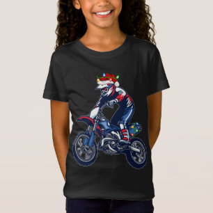 Motocross Sports Lover Xmas Santa Hat Motocross Ch T-shirt