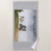 Motocross strandhanddoek. strandlaken (Voorkant)