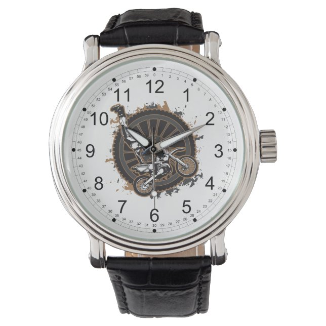 Motocross Stunt Horloge (Voorkant)