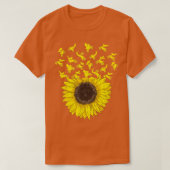 Motocross Sunflower Gift for Biker and Dirt Bike L T-shirt (Design voorkant)