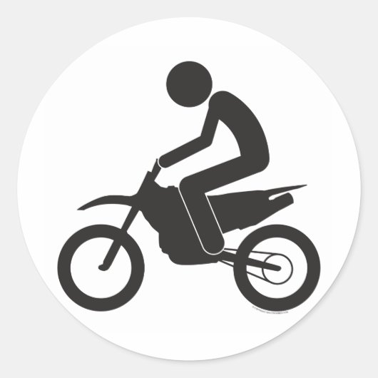 Motocross-T Ronde Sticker (Voorkant)