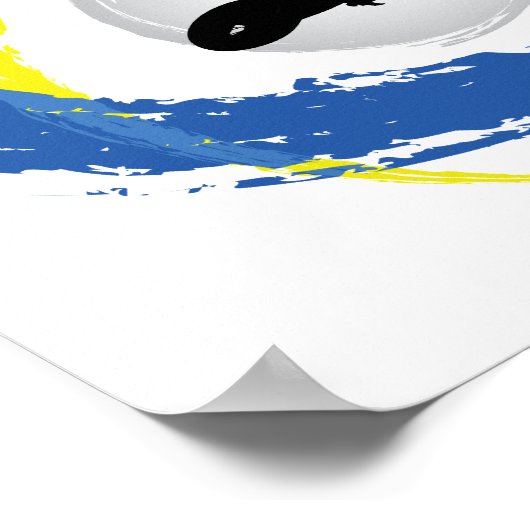 Motocross Tricolor Emblem Poster (Hoek)