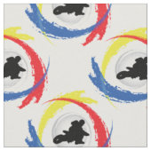 Motocross Tricolor Emblem Stof (Close Up)