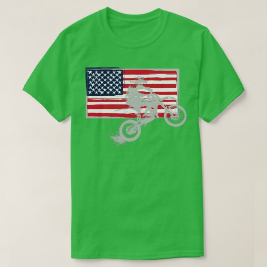 Motocross USA Flag T-shirt (Design voorkant)