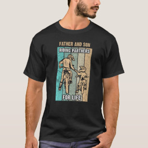 Motocross vader dirt bike vader en zoon rijden dee t-shirt