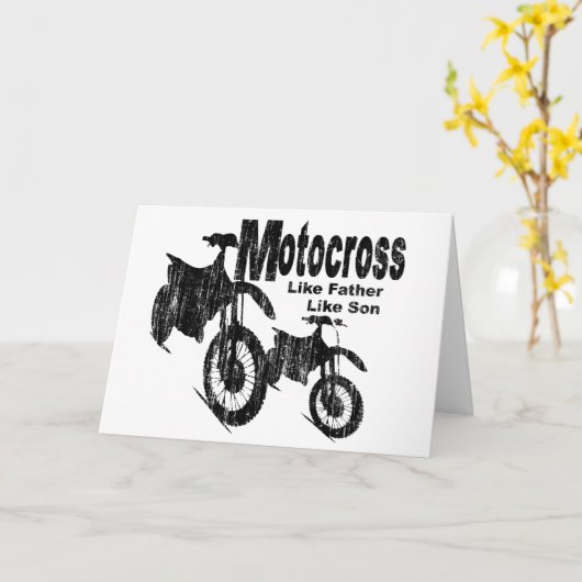 Motocross vader/zoon kaart (Gele Bloem)