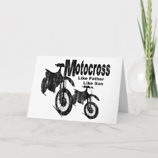 Motocross vader/zoon kaart (Voorkant)