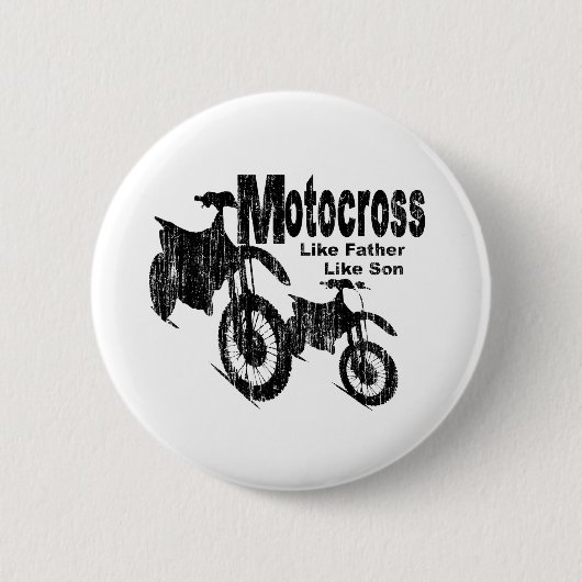 Motocross vader/zoon ronde button 5,7 cm (Voorkant)