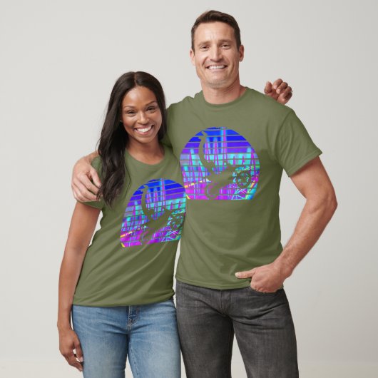 Motocross Vaporwave Sunset Dirt Bike Synthwave T-shirt (Unisex)