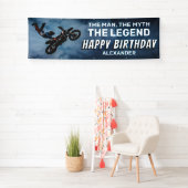 Motocross Verjaardag | Man, Mythe, Legende Spandoek (Insitu)